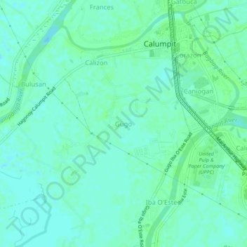 Gugo地形图、海拔、地势