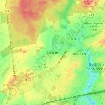 Meilsen地形图、海拔、地势
