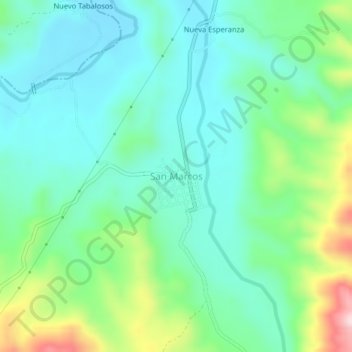 San Marcos地形图、海拔、地势