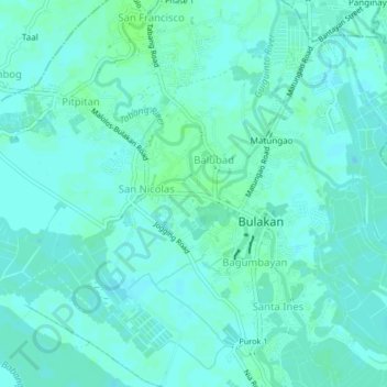 Maysantol地形图、海拔、地势