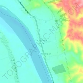 Namabbalan Norte地形图、海拔、地势