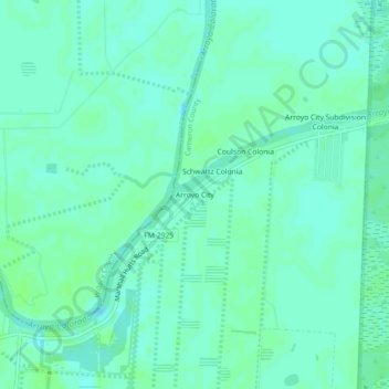 Arroyo City地形图、海拔、地势