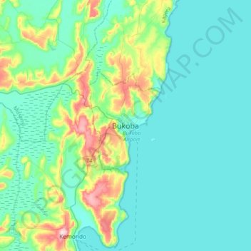 Bukoba地形图、海拔、地势