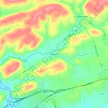 Eagle Point地形图、海拔、地势