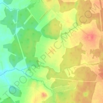 Мышкино地形图、海拔、地势