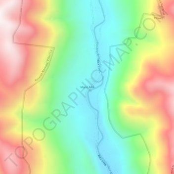 Maite Alto地形图、海拔、地势