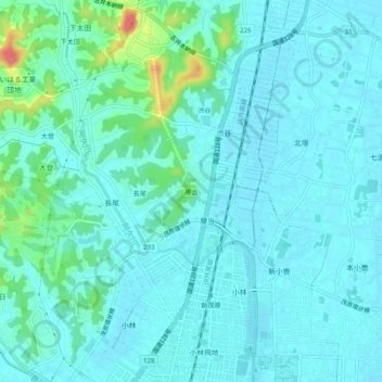 腰当地形图、海拔、地势