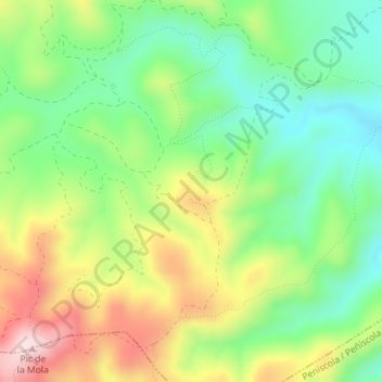 la Garrotxa地形图、海拔、地势