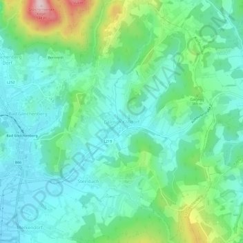 Bairisch Kölldorf地形图、海拔、地势