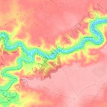 Cubas地形图、海拔、地势