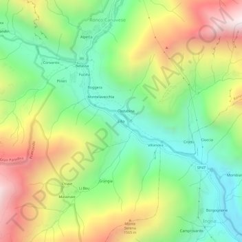 Lilla地形图、海拔、地势