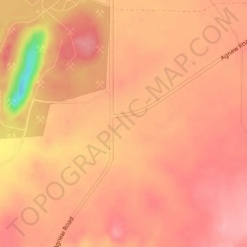 Agnew地形图、海拔、地势