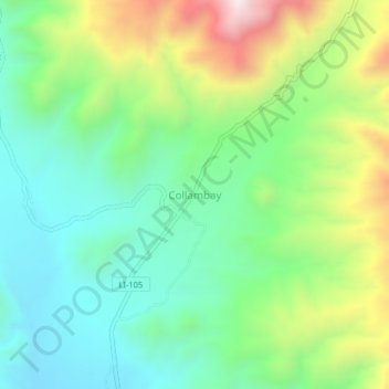 Collambay地形图、海拔、地势
