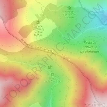 Col de Portus地形图、海拔、地势