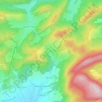 Usi地形图、海拔、地势