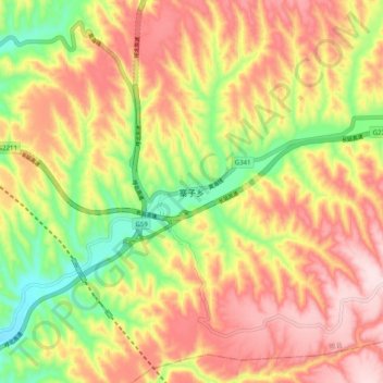 寨子乡地形图、海拔、地势