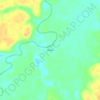 Novo Airão地形图、海拔、地势