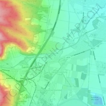 Steinabrückl地形图、海拔、地势
