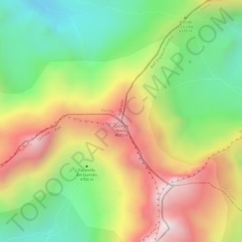 Quindío Norte地形图、海拔、地势