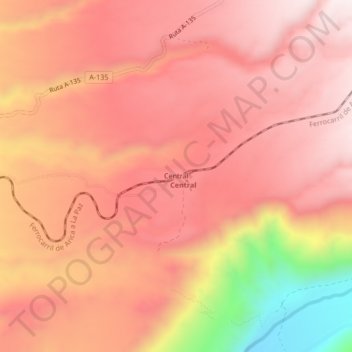 Central地形图、海拔、地势