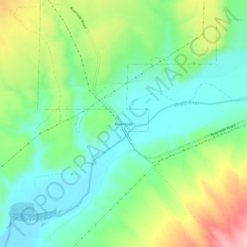 Riverside地形图、海拔、地势