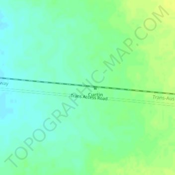 Curtin地形图、海拔、地势