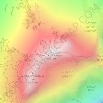 Andes地形图、海拔、地势