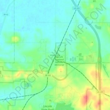 Lincoln City地形图、海拔、地势