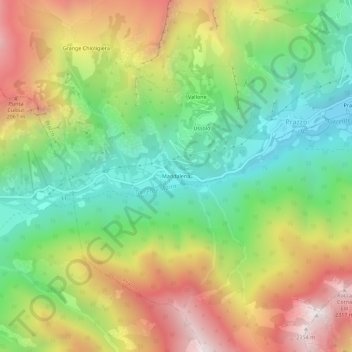 Maddalena地形图、海拔、地势