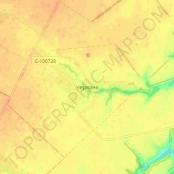 Червоное地形图、海拔、地势