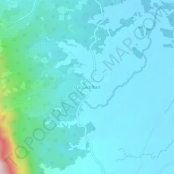 Haguimitan地形图、海拔、地势