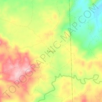 Banga地形图、海拔、地势
