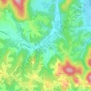 Mittlere Schirning地形图、海拔、地势