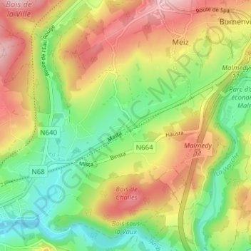 Masta地形图、海拔、地势