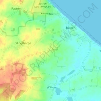 Pollard Street地形图、海拔、地势