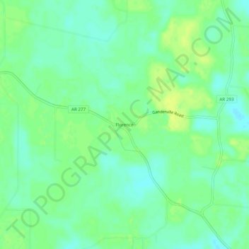 Florence地形图、海拔、地势