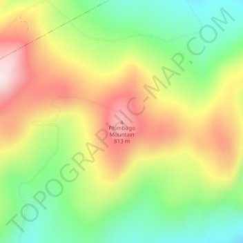 Plumbago Mountain地形图、海拔、地势