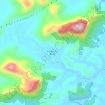Agulha dos Leais地形图、海拔、地势