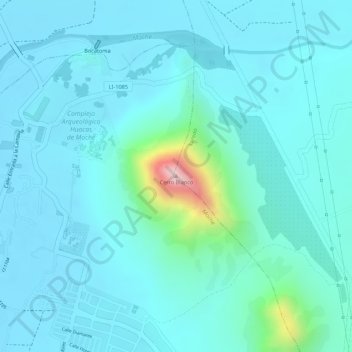 Cerro Blanco地形图、海拔、地势