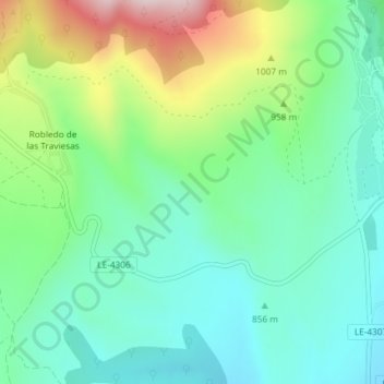 Juan Alveiro地形图、海拔、地势