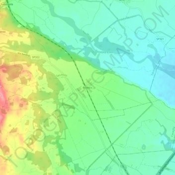 Brianco地形图、海拔、地势