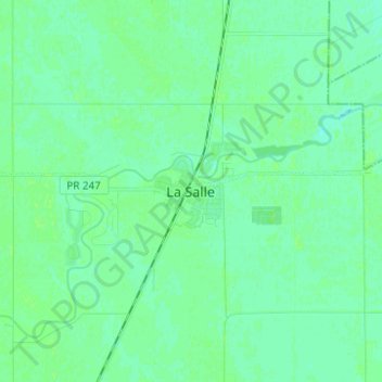 La Salle地形图、海拔、地势