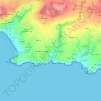 Rosmadec地形图、海拔、地势