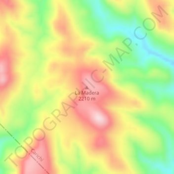 La Madera地形图、海拔、地势