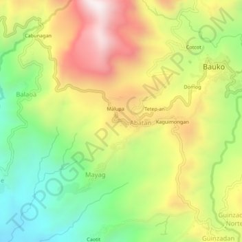 Gandew地形图、海拔、地势