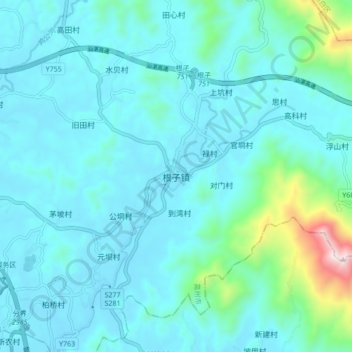 根子镇地形图、海拔、地势