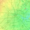 Houston地形图、海拔、地势