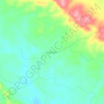 Serosah地形图、海拔、地势