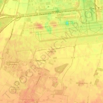 Mariabrunn地形图、海拔、地势