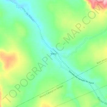 Viana地形图、海拔、地势